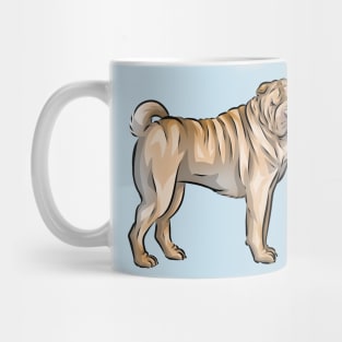 Cute Sharpei Dog | Fawn Mug